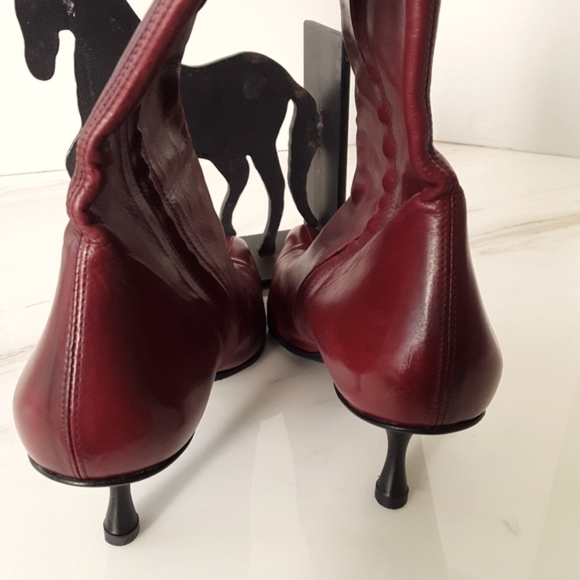 SIGERSON MORRISON BURGUNDY HIGH FASHION BOOTS SZ 9 - Picture 11 of 12